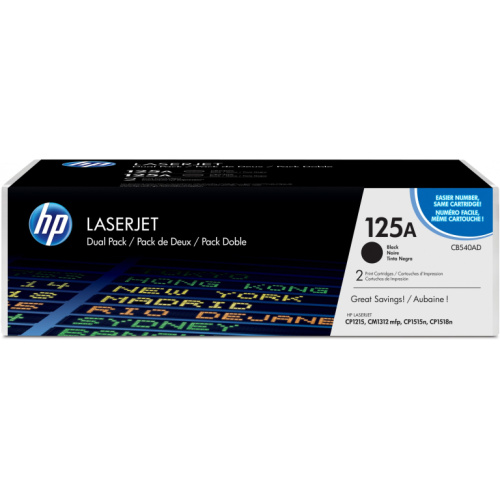 HP 125A CB540AD Black Doppelpack