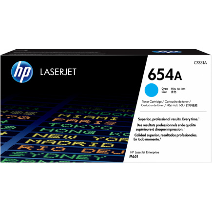 HP 654A Original Toner cyan Standardkapazitt 15.000 Seiten 1er-Pack