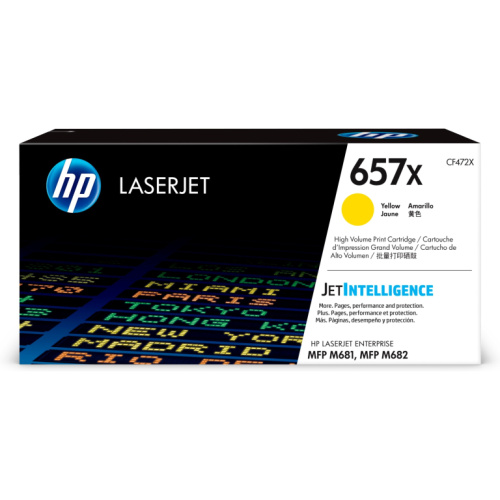 HP 657X original LaserJet Toner cartridge CF472X Yellow High Yield
