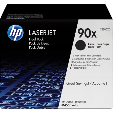 HP 90X original Toner cartridge CE390XD Black high capacity 24.000 pages 2-pack