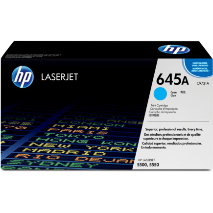 HP 645A original Colour LaserJet Toner cartridge C9731A cyan standard capacity 12.000 pages 1-pack