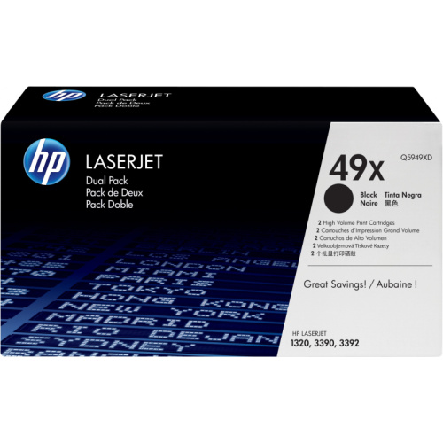 HP Toner 49X Q5949XD Schwarz Doppelpack je 6.000 Seiten