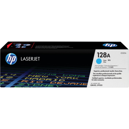 HP 128A original LaserJet Toner cartridge CE321A cyan standard capacity 1.300 pages 1-pack
