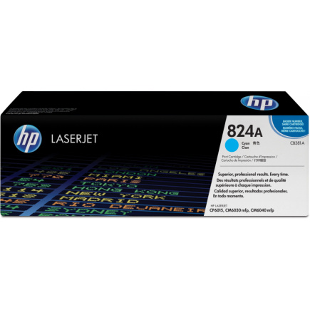 HP 824A original Colour LaserJet Toner cartridge CB381A cyan standard capacity 21.000 pages 1-pack