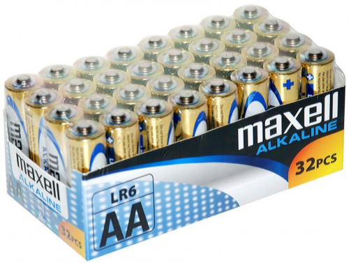 MAXELL Battery alkaline ALKALINE LR06 AA FOIL, box of 32 pieces (8 packs of 4 pieces each)