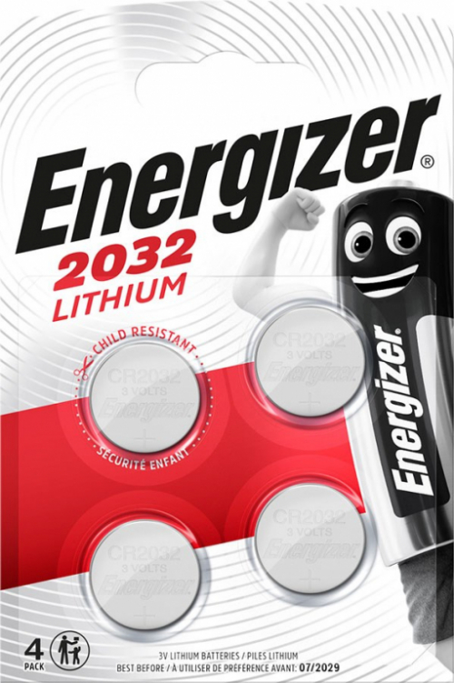 ENERGIZER BATTERIES SPECIALTY CR2032 3V  4 PIECES