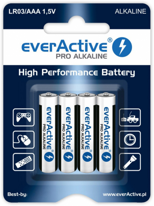 Alkaline batteries everActive Pro Alkaline LR6 AA - blister card - 4 pieces