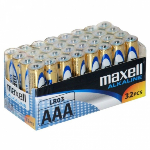 MAXELL ALKALINE LR03 AAA alkaline battery FOIL carton 32 pieces (8 packs of 4 each)