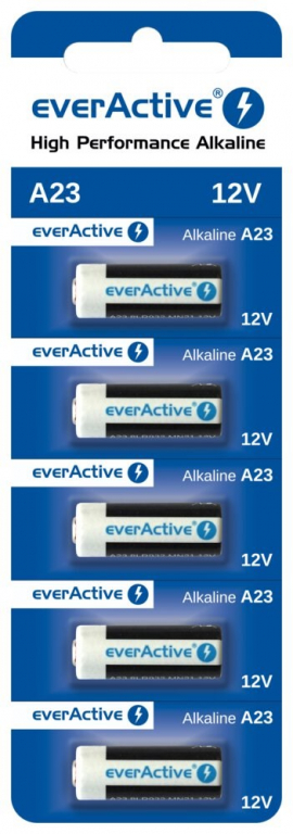 Alkaline batteries everActive A23 12V - blister 5 pcs