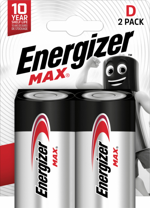 ENERGIZER BATTERY MAX D LR20, 2 pcs. ECO packaging