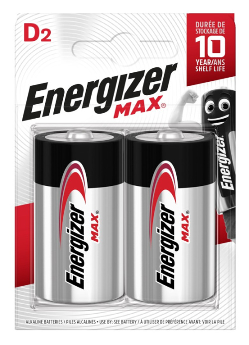 ENERGIZER BATTERY MAX D LR20, 2 pcs. ECO packaging