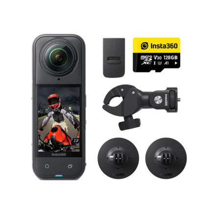 Insta360 X5 Motorcycle Bundle, 8K, 360º, must - Seikluskaamera / CINSAAHA/MOTO