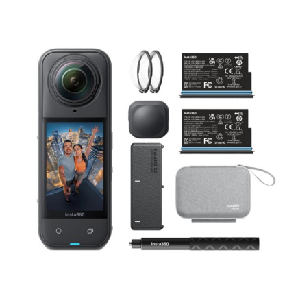 Insta360 X5 Essential Bundle, 8K, 360º, must - Tegevuskaamera / CINSAAHA/ESSENTIAL