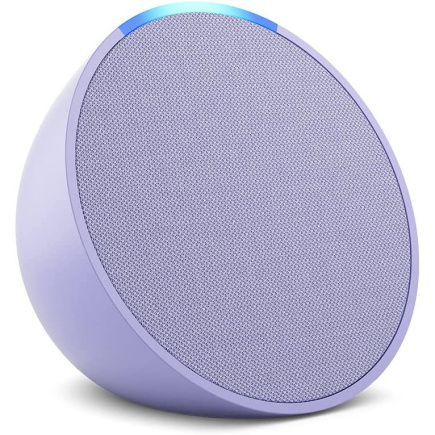 Amazon Echo Pop. Amazon Alexa. Rund. Lavendel. Android. Fire OS. iOS. 4.95 cm. Tasten
