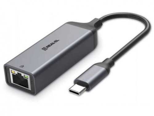 REAL-EL USB-C to Gigabit Ethernet Adapter CE-150, space grey
