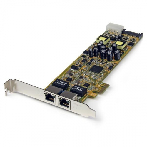 StarTech.com Dual Port PCI Express Gigabit Ethernet PCIe Network Card Adapter - PoE/PSE