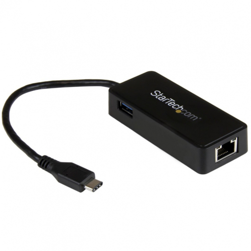 StarTech.com USB-C to Gigabit Network Adapter with Extra USB 3.0 Port