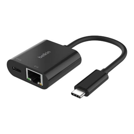 Belkin USB-C Ethernet Adapter 100W PD INC019btBK