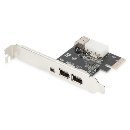 Digitus | IEEE 1394a Interface Card, PCI express, 4 Port 1x ext. 1394mini, 2x ext./1x int. 1394a Ports | DS-30201-5 DS-30201-5