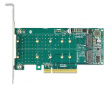 DeLOCK PCI Express x8 Card to 2 x internal NVMe M.2 Key M - Bifurcation - Low Profile Form Factor