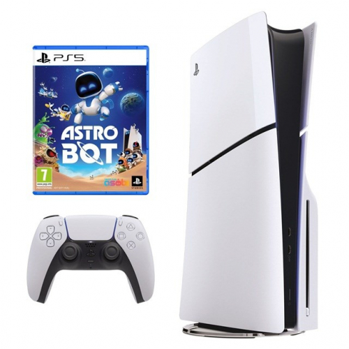 Sony PlayStation 5 Slim Disc- Astro Bot Bundle 1TB Console White