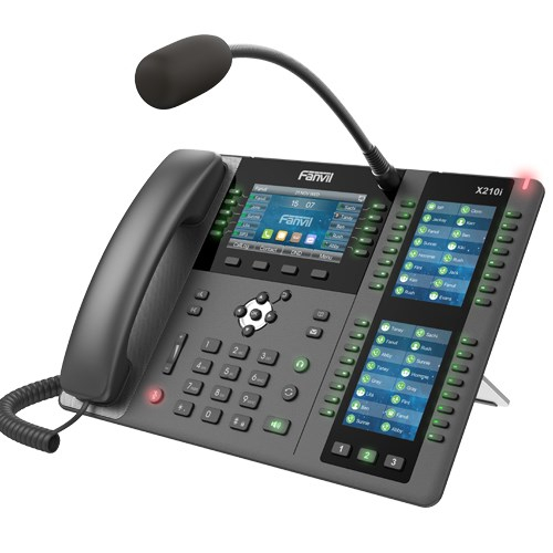 Fanvil X210i | VoIP Phone | IPV6, HD Audio, Bluetooth, RJ45 1000Mbps PoE, 3x LCD display