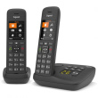 GIGASET C575A Duo schwarz schnurlos analog DECT 2 Mobilteile TFT-Farb-Display Freisprechen Adressbuch fr 200 Eintrge Wecker