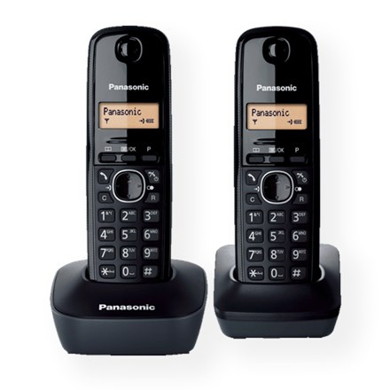 Panasonic KX-TG1612FXH telephone DECT telephone Caller ID Black