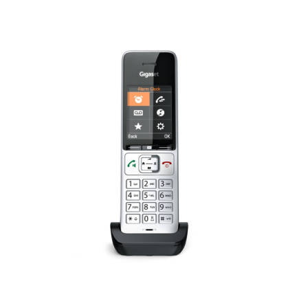 Gigaset COMFORT 500HX Analog/DECT telephone Caller ID Черный, Silver