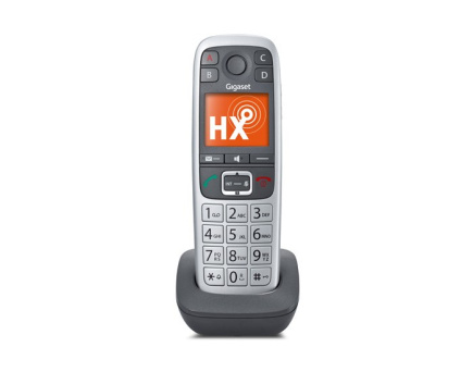 Gigaset E560HX Analog/DECT telephone Caller ID Grey, Silver