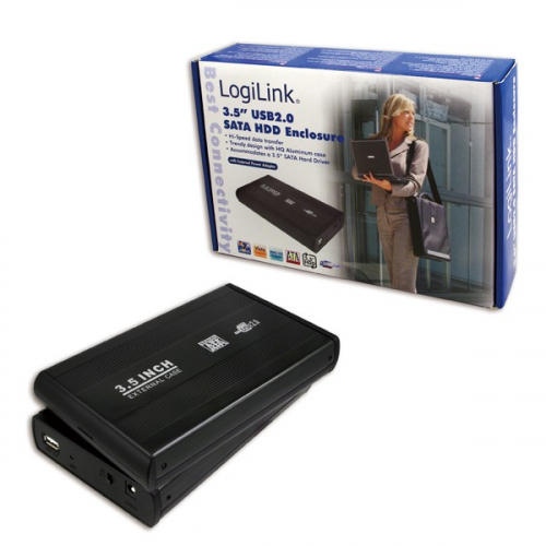 LogiLink Enclosure 3,5 inch S-ATA HDD USB2.0 aluminum