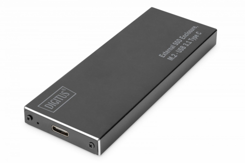 Digitus External SSD Enclosure USB Type C for SSD M2 (NGFF) SATA III, 80/60/42 / 30mm, aluminum