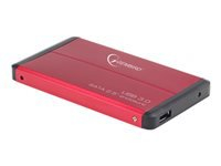 GEMBIRD EE2-U3S-2-R HDD/SSD enclosure Gembird for 2.5 SATA - USB 3.0, Aluminium, Red