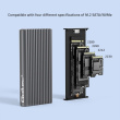 Qoltec Enclosure for drive M.2 SSD, SATA, NVMe, RGB LE