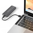 Qoltec NV2271 - Storage enclosure - M.2 NVMe/SATA 10Gbps UASP -  USB-C 3.1 (Gen 2) - grey - USB-C to USB-A cable