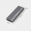 Qoltec Enclosure for SSD M.2 drive,SATA,NGFF,USB C