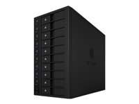 ICYBOX IB-3810-C31 External Enclosure 3.5inch HDD 10bay Case SATA I/II/III USB 3.1 RAID Black