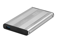 QOLTEC 51871 External Hard Drive Case HDD SSD 2.5inch SATA3 / USB 3.0 / Silver