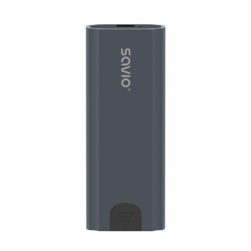 Savio M.2 SSD NVMe external drive enclosure, USB-C 3.1, AK-67, grey