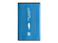 QOLTEC External Hard Drive Case HDD/SSD 2.5inch SATA3 USB 3.0 Blue