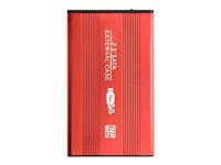 QOLTEC External Hard Drive Case HDD/SSD 2.5inch SATA3 USB 3.0 Red