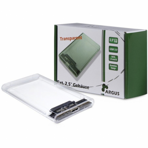 HDD Case Argus GD-25000, USB 3.0, transparent