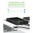 ICY BOX IB-2817MCL-C31 Externes USB-C 3.2 Gehäuse für 2x M.2 NVMe SSD mit Klonfunktion