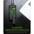 ICY BOX IB-2817MCL-C31 Externes USB-C 3.2 Gehäuse für 2x M.2 NVMe SSD mit Klonfunktion