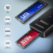 AXAGON ADM2-CM USB-C adapter Gen 2 M.2 NVMe/SATA SSD