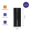 Qoltec Enclosure for drive M.2 SATA, NVMe, USB C, 2TB