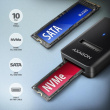 AXAGON Adapter Gen 2 M.2 NVMe/SATA SSD AMD2-AM USB-A