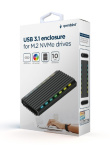 Gembird Drive case USB 3.1 enclosure for M .2 NVME aluminum LED USB 3.1