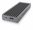 ICYBOX IB-1817Ma-C31 - Storage enclosure - M.2 - M.2 NVMe Card - USB-C - silver - 10 Gbit/s - write protection switch - Win/Mac