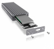 ICYBOX IB-1817Ma-C31 - Storage enclosure - M.2 - M.2 NVMe Card - USB-C - silver - 10 Gbit/s - write protection switch - Win/Mac